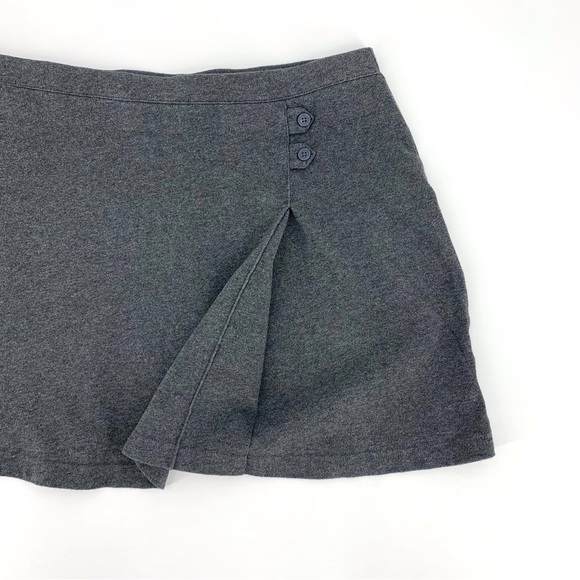 Lands' End Kids Grey Jersey Knit Skirt with Hidden Shorts, 16+ - Picture 6 of 12